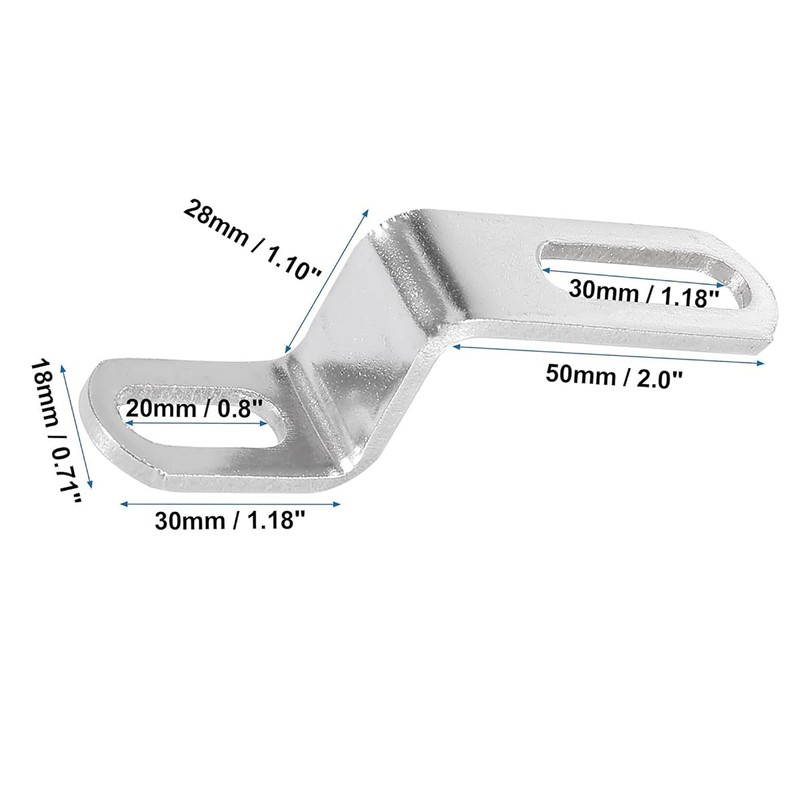 ACOLY Motorcycle Exhaust Pipe Bracket 50mm 30mm Z Shape Clamp
