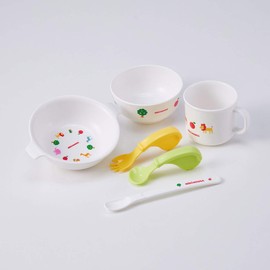 MIKIHOUSE 46-7123-827 Tableware Set, Boys and Girls, white