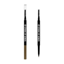W7 Stroke of Genius Brow Pencil - Ultra Fine & Retractable Eyebrow Pencil & Eyebrow Brush - Blonde - Pack of 2