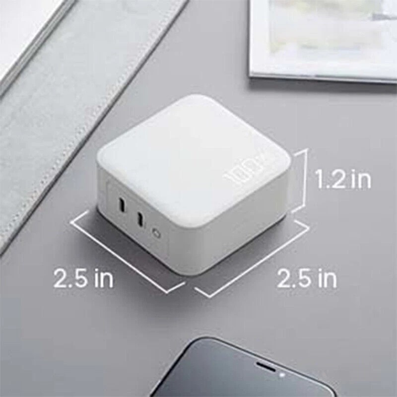 Universel Fast Charging USB-C 100W 2 Ports GaN PD For