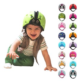 SafeheadBABY SafeheadBABY Award-Winning Infant Safety Helmet Baby Helmet for Crawling Walking Ultra-Lightweight Baby Heagear Expandable and Breathable Toddler Soft Helmets - Ladybird Green