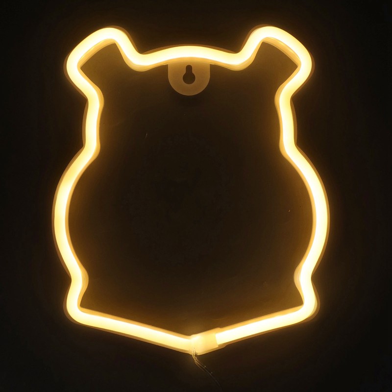 Neon Light LED Bear Shaped Neon Sign Battery Operated USB