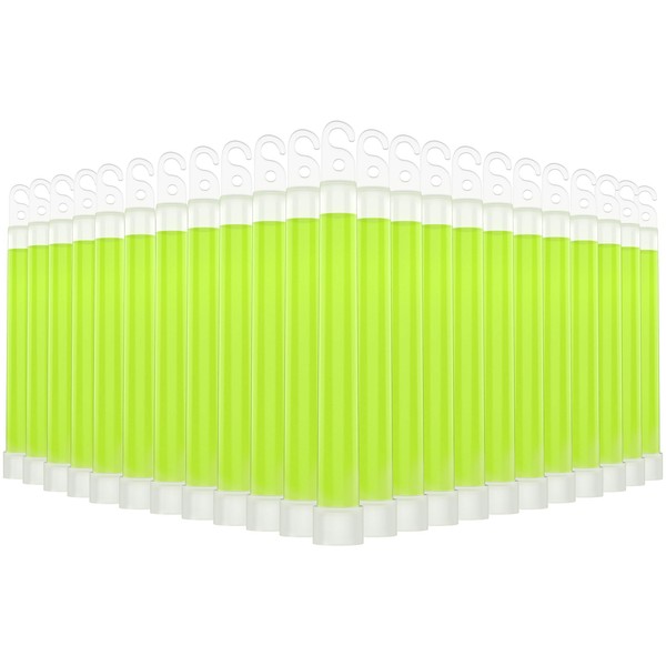 Swiss Safe Premium 6" Glow Sticks - Extra Bright, 12+ Hour Duration, Emergency Ready (Green 24-Pack)