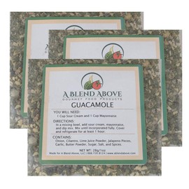 A Blend Above Guacamole Dip Mix Mixed Seasonings Packet, 1 oz (3 Pack)