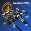 6 Ports USB PCIE Card (2X Type-E Adapter,2X USB 3.0-C,