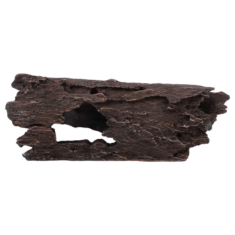 Resin Wood Aquarium Decorations Reptile Hollow Tree Trunk Cavern Bark
