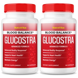 (2 Pack) Glucostra – Original Daily Formula with a Clean, Powerful Blend to Help Maintain Balanced Levels, Circulatory Health & Everyday Vitality | Gentle, Easy-to-Swallow Pills (120 Capsules)