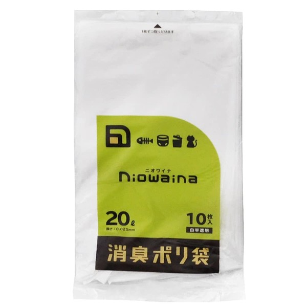 Nippon SaniPak Niowaina SS20 Deodorizing Plastic Garbage Bags, Trash Bags,