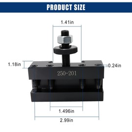 Shtuomoland 5 Pcs 250-201 BXA #1 Quick Change Tool Post Turning Holder Turinng Tool Steel Material Black Metal Quick Change Suitable for 0252-0222 Body of Lathe Tool Holder