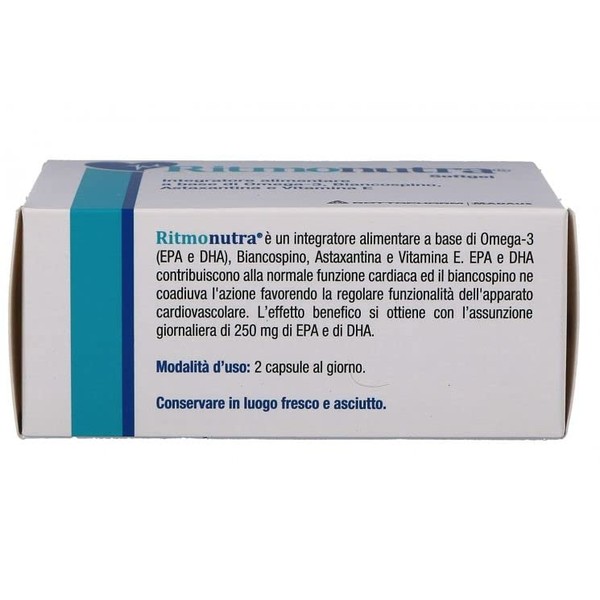Ritmonutra Softgel Supplement Based on Omega-3, Hawthorn, Astaxanthin and Vitamin E