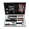 6 PCS Kitchen Knife Set and sharpener without Block, High