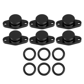 6x22mm Engine Swirl Flaps Delete Blanking Plugs with Rubber Gaskets Fit for M57/M57D25(Black)
