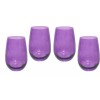 Epure 4 Stemless Chardonnay Wine Drinking Glasses Purple 17 ounce