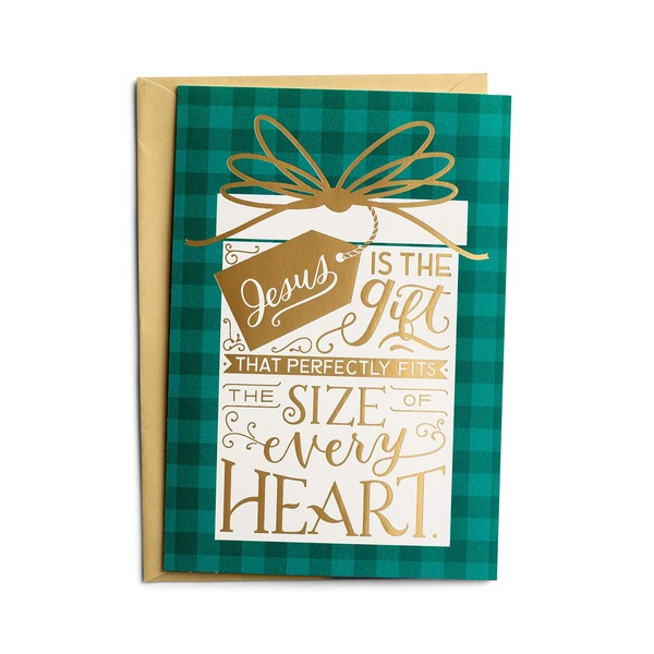 DaySpring - Jesus Is The Gift - 18 Christmas Boxed Cards with Envelopes, KJV (J0428), Green