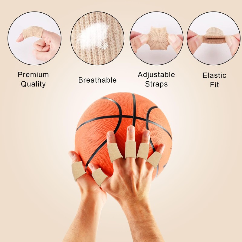 FUIPVGI 20 Pcs Finger Compression Sleeves, Breathable Finger Protectors Finger
