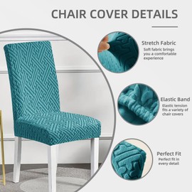 Promindflyplka Chair Covers, Dining Room Chair Covers, Anti-cat Scratch, Washable, Regular Size, Chair Covers 6 Pack, for Kitchen, Hotel, Meeting