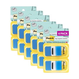 Post-it Banderas marcadas en dispensadores, azul, 50 banderas/dispensador, 12 dispensadores/paquete