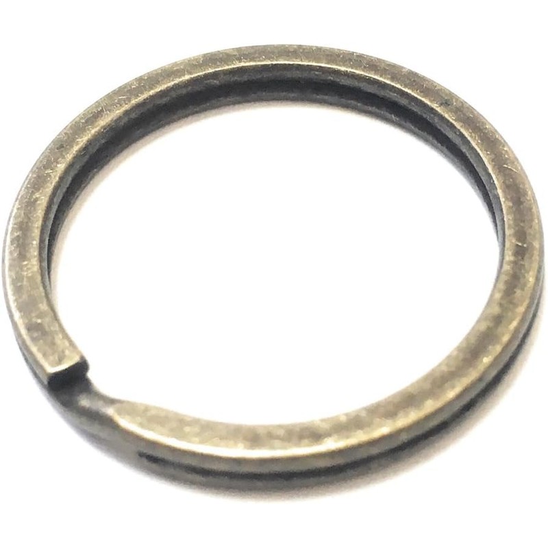 KALOKAK Double Ring Key Chain Antique Silver Double Key Ring