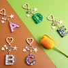 Initial Keychains Letter Key Chain Bling Backpack Charms for Girls