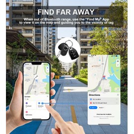 Air Tracker Tag Bluetooth Item Finder Compatible with Apple Find My APP (iOS Only) IP67 Waterproof,Air Tracker for Keys,Luggage,Wallets,Dog,Cat,Easily Locate Lost Items(Black,4 Pack)