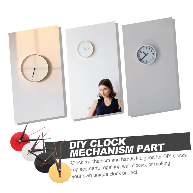 COHEALI 4 Sets DIY Clock Mechanism Replacement Parts of Silent