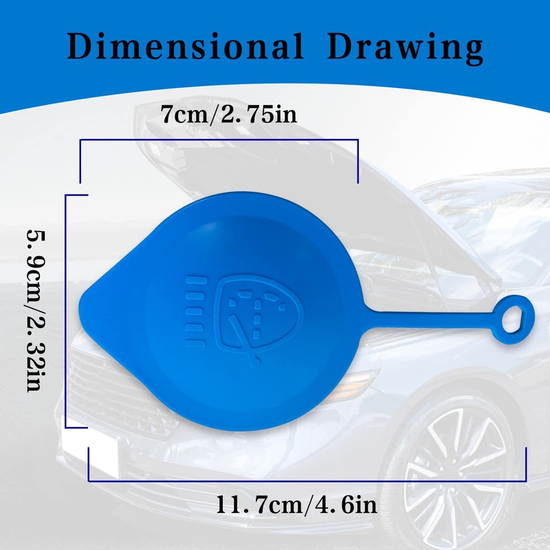 Windshield Washer Bottle Cap Small Ring Lid Cover, Compatible With