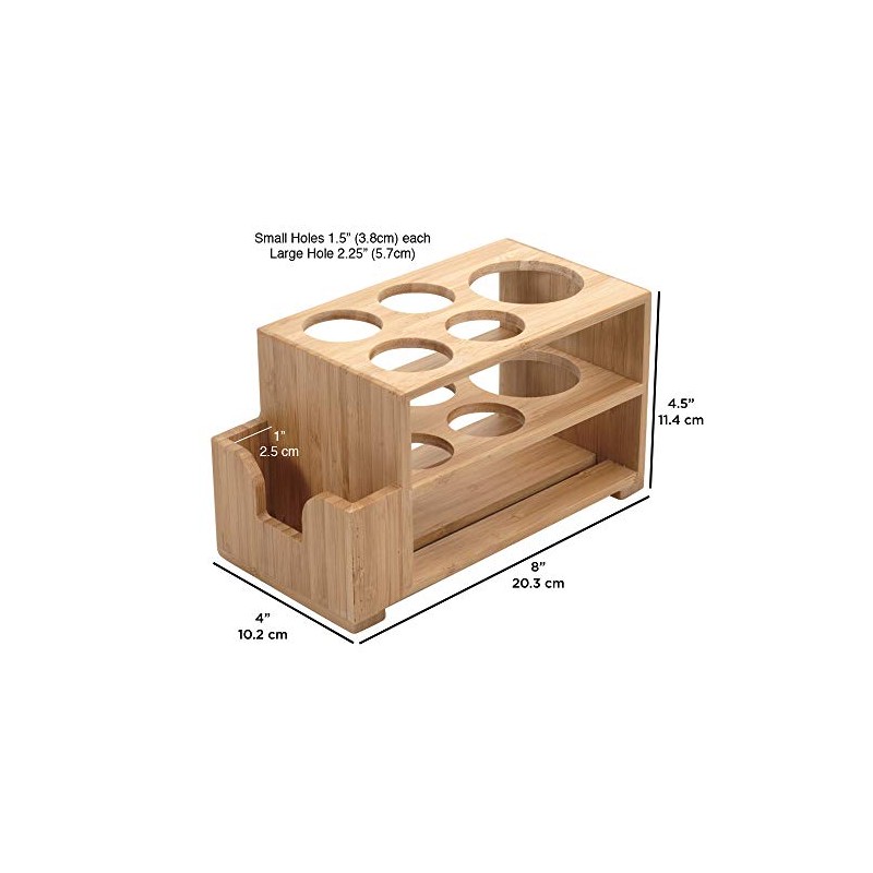 MobileVision 5 Slot Toothbrush & Toothpaste Holder with Wider Slots