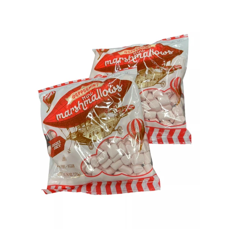 Trader Joe’s 2 Bags ~Trader Joe's Peppermint Mini Marshmallows 6