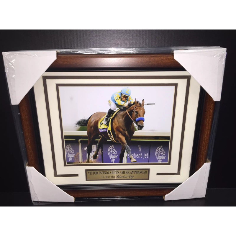 BREEDERS CUP TRIPLE CROWN AMERICAN PHAROAH Victor Espinoza FRAMED 8X10