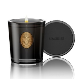 M&SENSE Natural Soy Candle | Crisp Chill & Black | 9.2 oz, 50H Burn Time | Luxury Scented Candle for Him,for Relaxation, Gifting, Home Décor | Ideal for Bedroom, Office, Party Ambiance