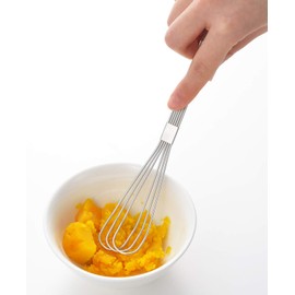 Yoshikawa YJ2810 Masher & Whipper Dish, Silver, Made in Japan, Total Length 7.4 x Width 1.2 inches (18.8 x 3 cm)