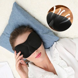 Eye Covers for Sleeping | 3D Nap Blindfold,Portable No Pressure Eye Cover for Meditation Nap Spa Flight Dorm Travel Camping Beach