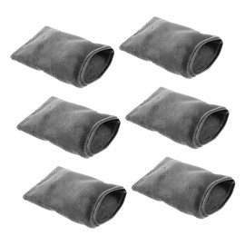 FRCOLOR 6pcs Reusable Bath Mitts Super Absorbent Microfiber Face Towels Soft Makeup Remover Gloves for Efficient Cleansing and Spa Shower Use Chic European Design