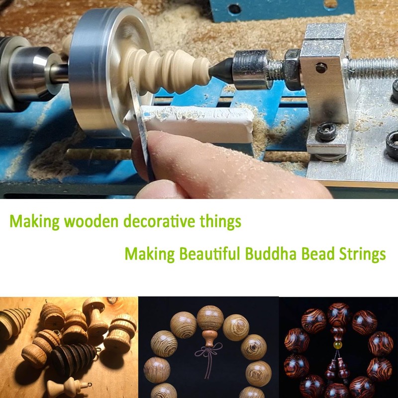 Mini Wood Lathe Machine Multi-Purpose Upgraded And Lengthened Processing Diameter