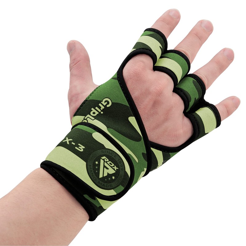 RDX Weightlifting Gloves Gym Anti Slip Long Strap Muscle Training