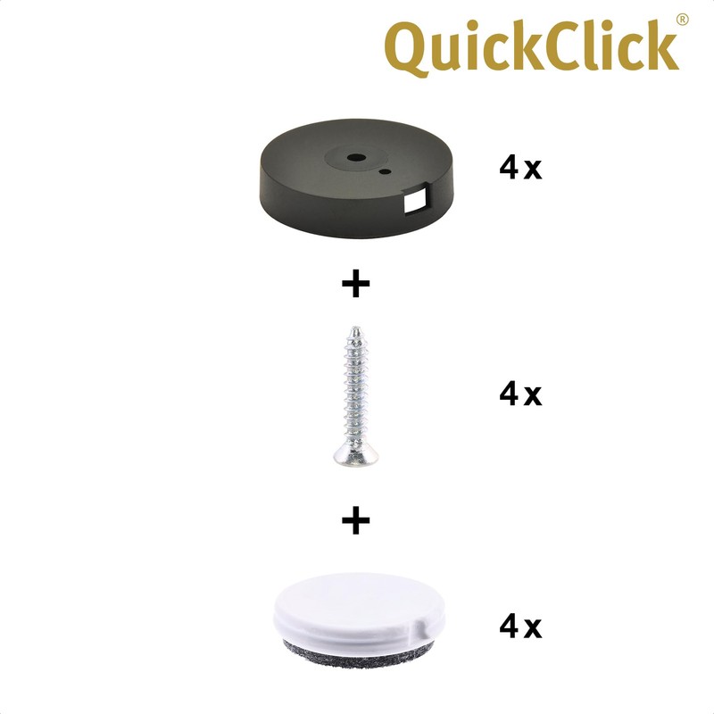 Wagner QuickClick® Felt Pads & Plastic Gliders Reversible 2 Sides