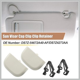 RATCHROLL 2 Set Beige Iron Sun Visor Cap Clip Clip Retainer No.DS7Z-54672A40-AF/DS7Z4273AA/DS7Z-9904132-A for Ford Fusion 2013-2016 for Lincoln MKZ 2013-2016 Replacement Car Parts