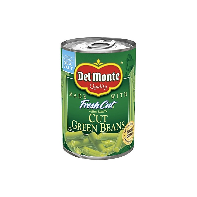 Del Monte Fresh Cut Green Beans, 14 oz Can (Pack