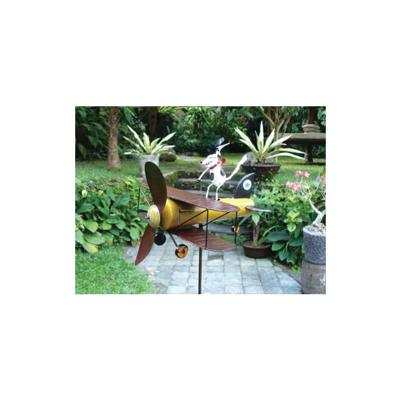 Blue Handworks Spike Dog Aviator Whirligig Sculpture