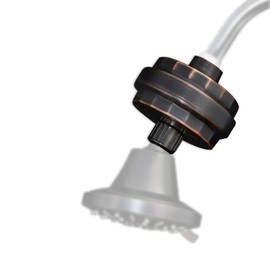 Brondell Shower Filter VivaSpring, Compact Rubbed Bronze – High Output, 100% High-Purity KDF Filtration, With FF-30 Filter Cartridge, Filtered Shower Water for Healthier Skin & Hair