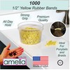Amelia Beauty | 1000, 1/2", Yellow Rubber Hair Ties |
