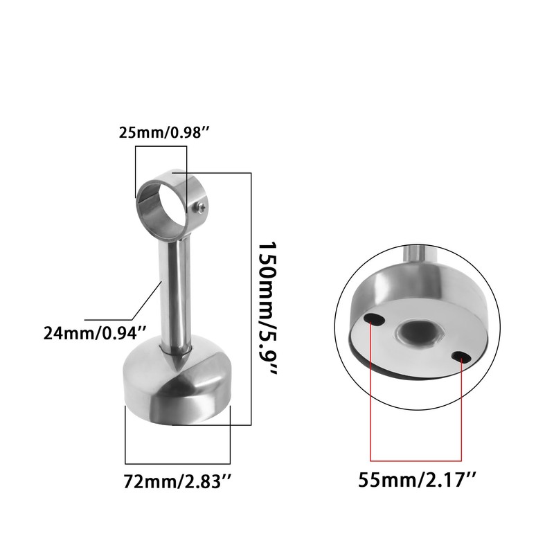 SAFYY 2 Pack Heavy Duty Stainless Steel Ceiling Mount Curtain