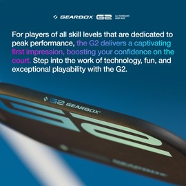 Gearbox G2 Elongated Pickleball Paddle, 8 oz, 14mm