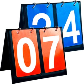 Vyooxcy 2 PCS Scoreboard Flipper,Portable 2-Digit Table Top Scoreboard for Basketball,Baseball, Volleyball Sports Match Daily Use Outdoor Outside