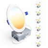 Ensenior 6 Pack 6 Inch LED Recessed Light, Dimmable, 2700K-5000K