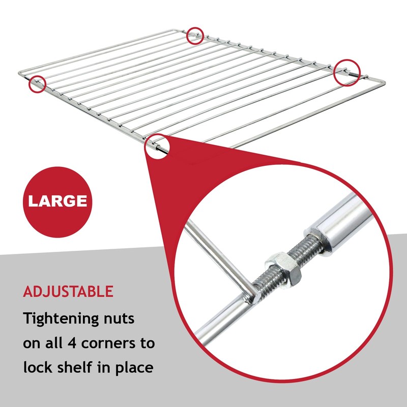 SPARES2GO Adjustable Oven Shelf compatible with Cooke & Lewis Extendable