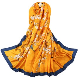 FAIRYGATE Halstuch Damen Seide Seidenschal Damen Lange Schal für Frauen Hochwertiges Seidentuch Halstuch Stola 87015