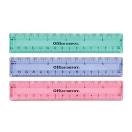 Office Depot Plastic Ruler, 6in., Assorted Colors (No Color Choice), NB-20110517