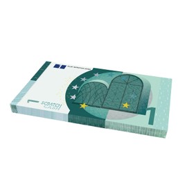 Scratch Lover 100 x 1 € Scratch Cash Fac-Similar Euro Imitation Money for Playing, Real Size Absolute Novelty