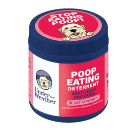 Under The Weather Pet No Poo Chews for Dogs | Vet Formulated Poop Eating Deterrent for Dogs | Canine Daily Chews to Help Stop Eating Poop | Coprophagia Support Supplement for Pups | 60 Count